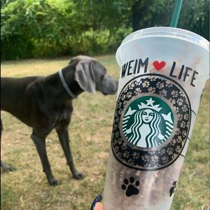 Weimaraner Life Starbucks Cold Cup